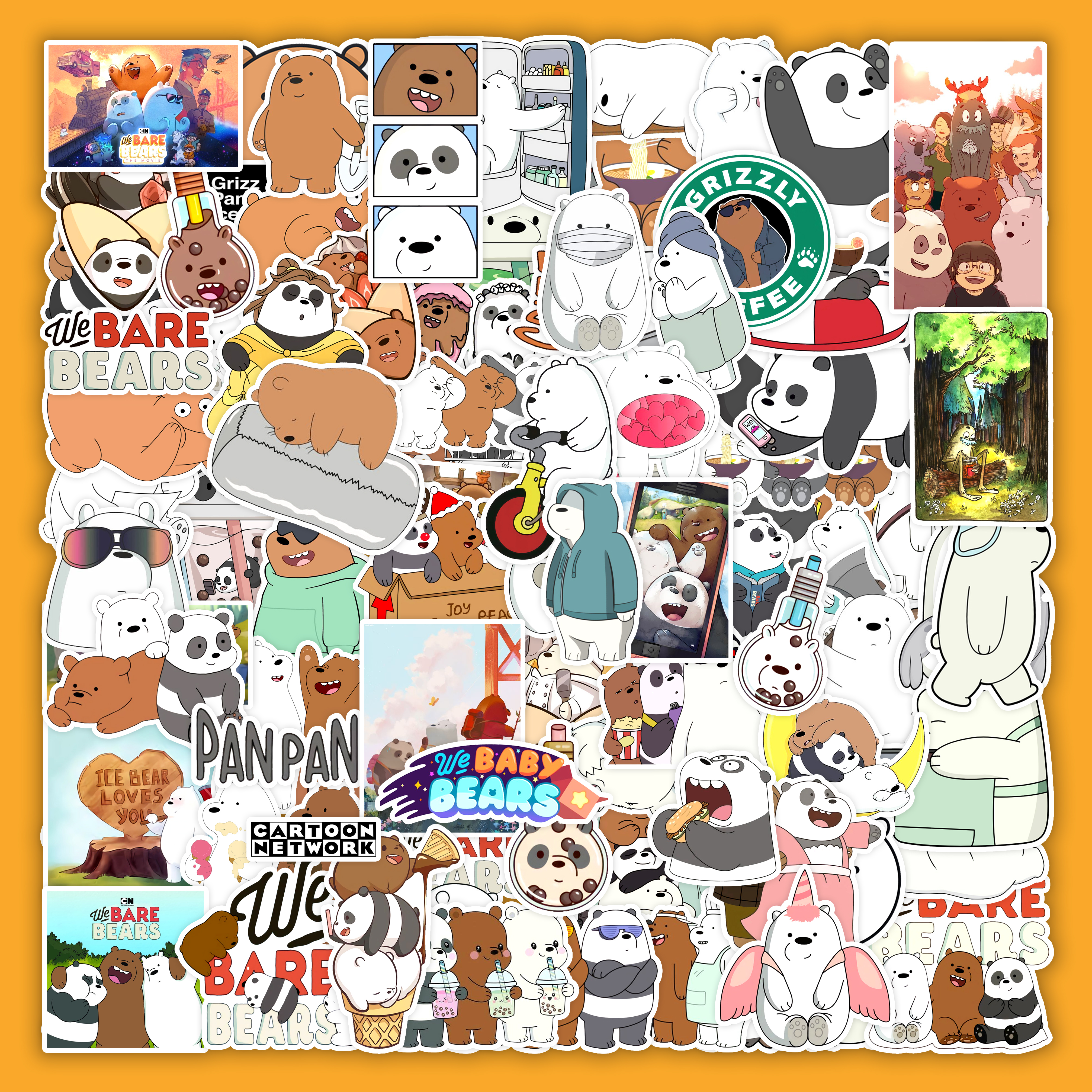 Set 50 Hình Sticker We Bare Bear