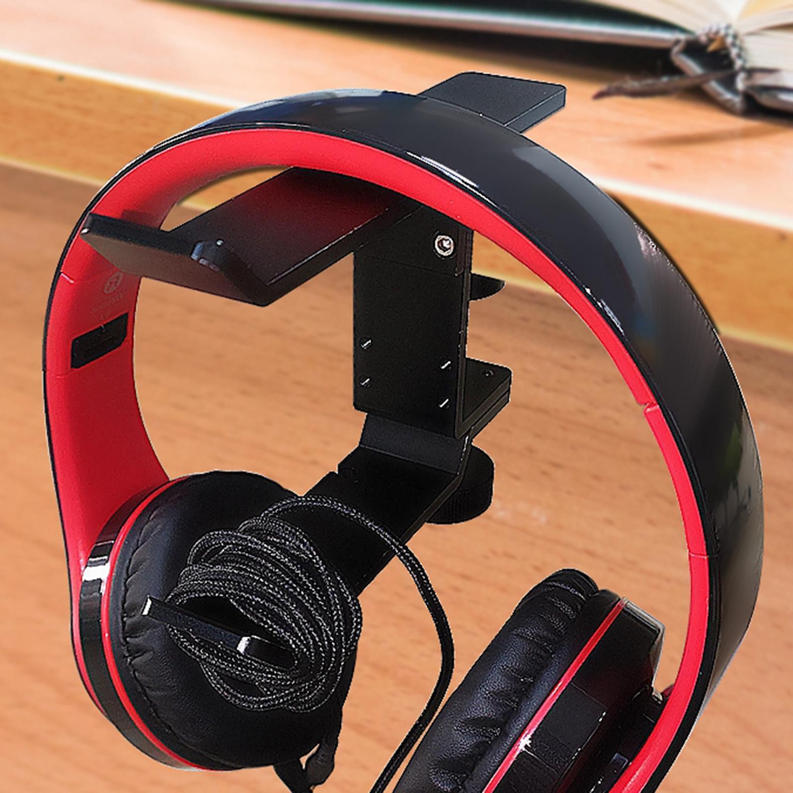 HEADPHONE STAND HANGER HOOK UNDER DESK HEADSET MOUNT HOLDER W/ PAD