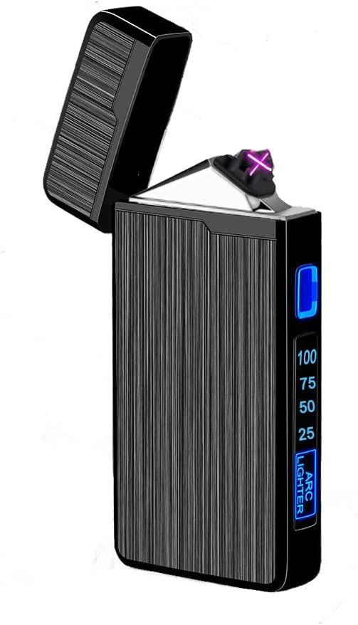 Bật lửa điện, Bật lửa sạc USB, Bật lửa hồ quang kép Plasma, Bật lửa không lửa chống gió, Bật lửa kim túi có chỉ báo pin LED