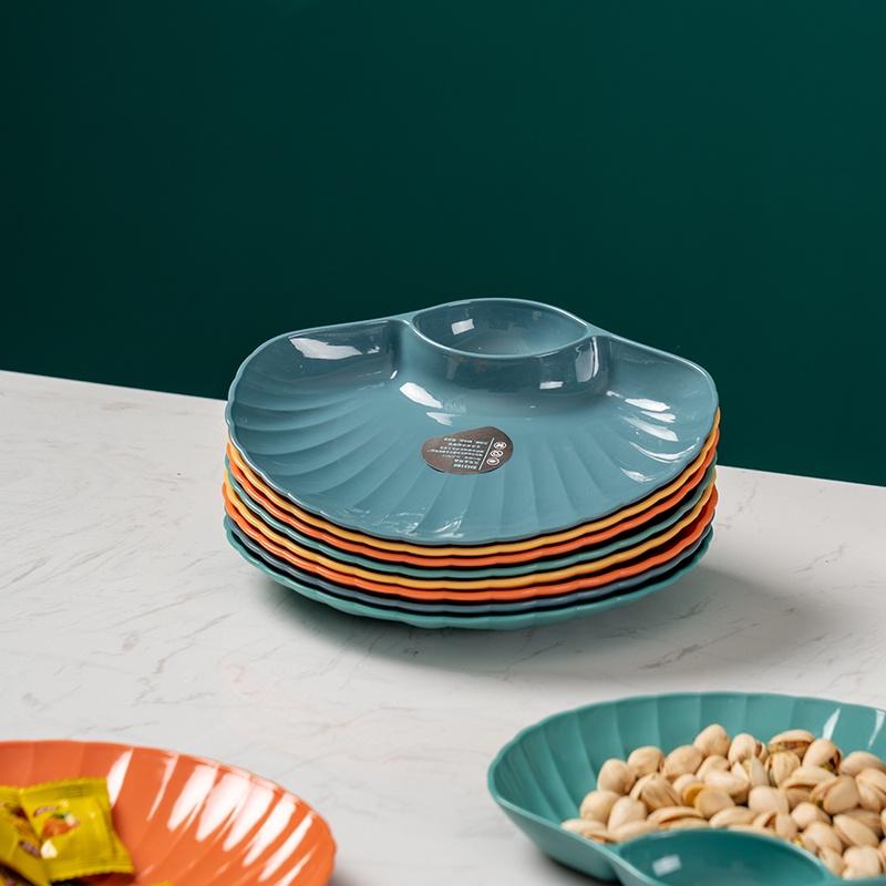 Đĩa đựng đồ ăn, trái cây tráng miệng - Đĩa decor hình vỏ sò nhiều màu xinh xắn