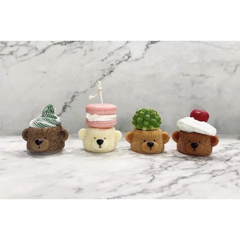 Nến Thơm Đầu Chú Gấu Mix Topping Nhiều Mẫu, Phụ Kiện Decor - Dory Lab