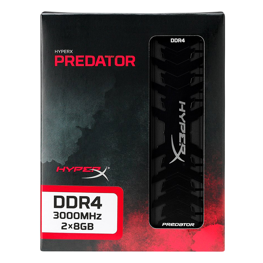 Bộ 2 Thanh RAM PC Kingston 16GB HyperX Predator Black (2 x 8GB) DDR4 3000MHz HX430C15PB3K2/16 - Hàng Chính Hãng