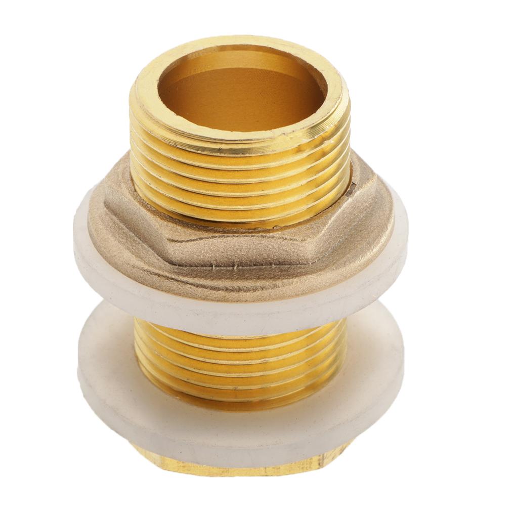 DN15 1/2‘’ Thread Water Tank Connector Bulkhead Fitting Leak-proof 45mm