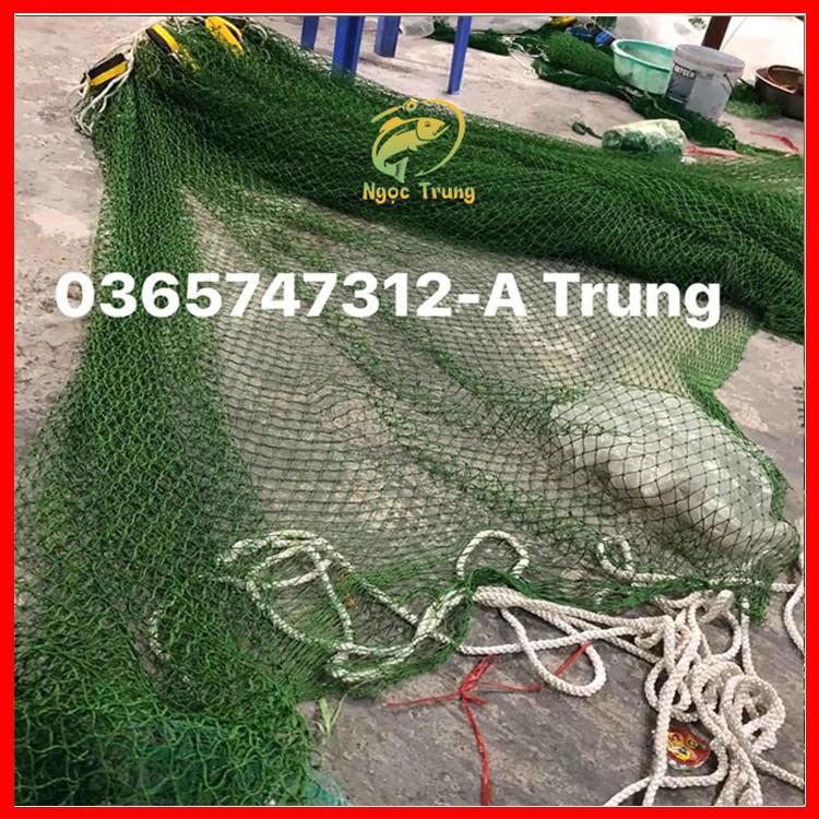 LƯỚI KÉO CÁ THỊT_VÉT CÁ_QUÉT CÁ A TRUNG -cao 2m dài 10m túi 5m sợi dù 15 mắt lưới then 2 (4cm) chất lượng 368