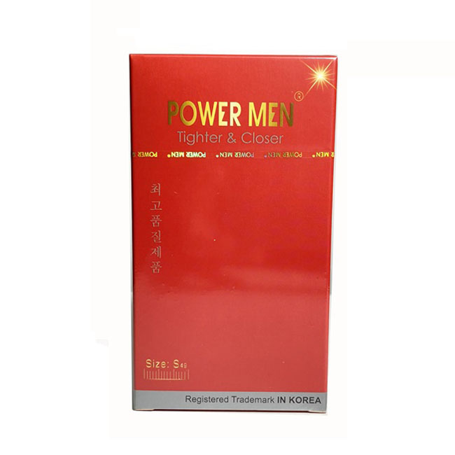 Bao Cao Su Cỡ Nhỏ 49mm Power Men Tighter Closer - Thiết Kế Ôm Khít - Nhiều Gel Bôi Trơn - Che Tên Sản Phẩm