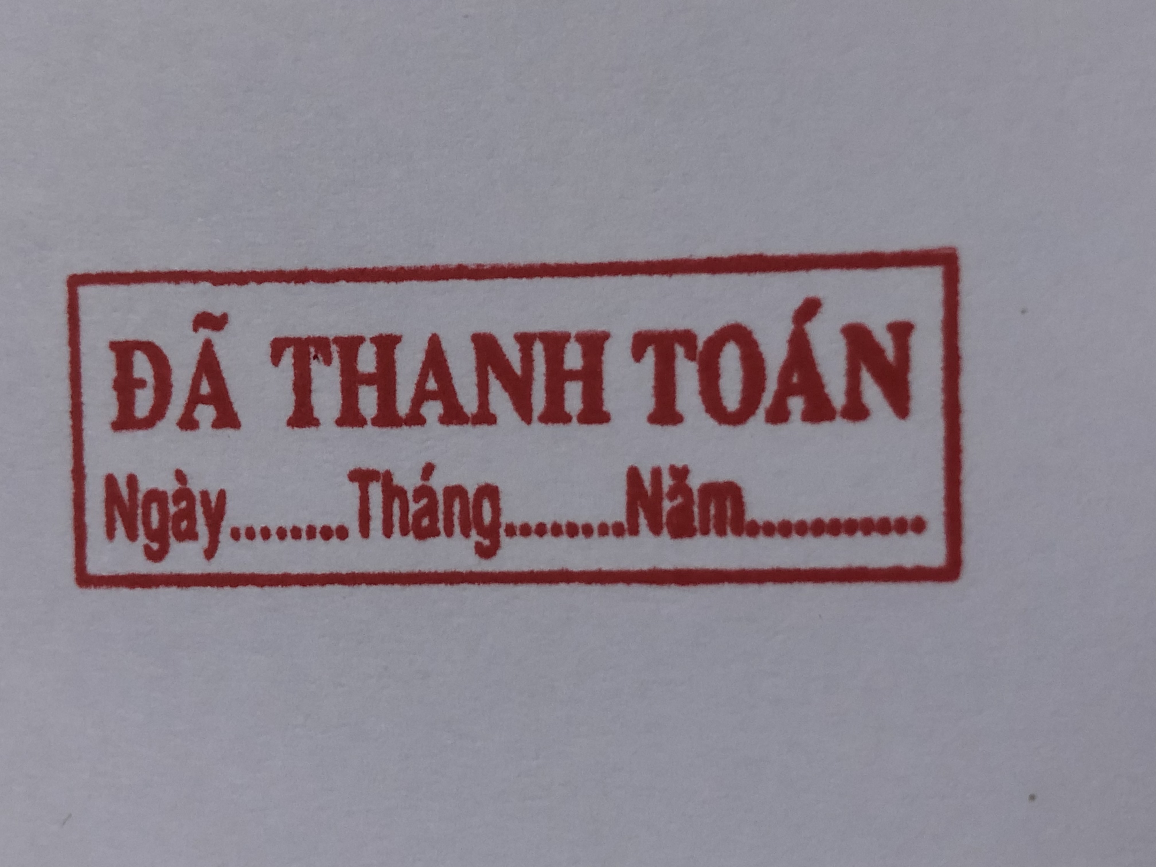 dấu ĐÃ THANH TOÁN ngày tháng năm