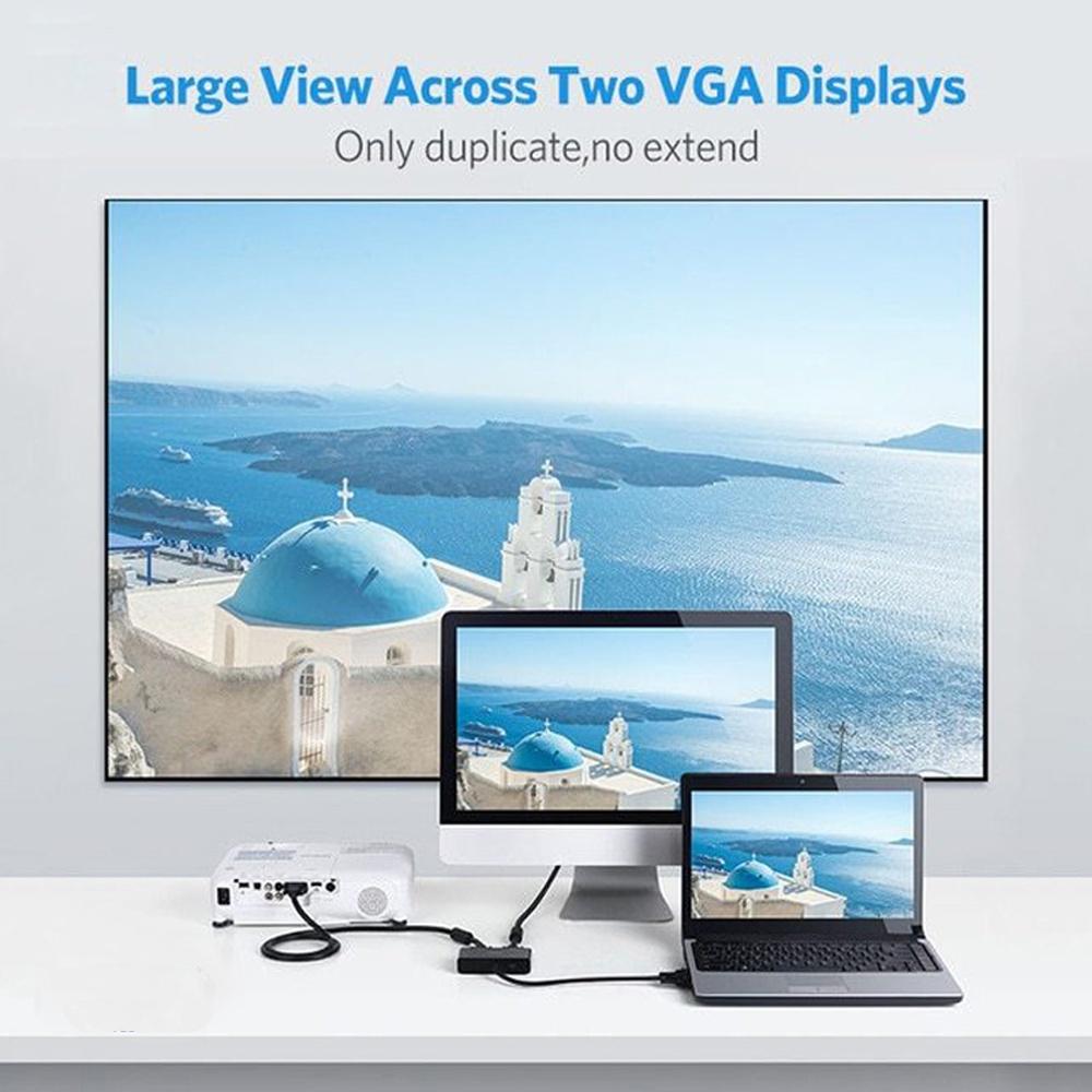 Cáp Chia VGA 1 Ra 2 20918 | Độ Phân Giải Tối đa 1080P | Độ Dài Cáp Khoảng 30cm