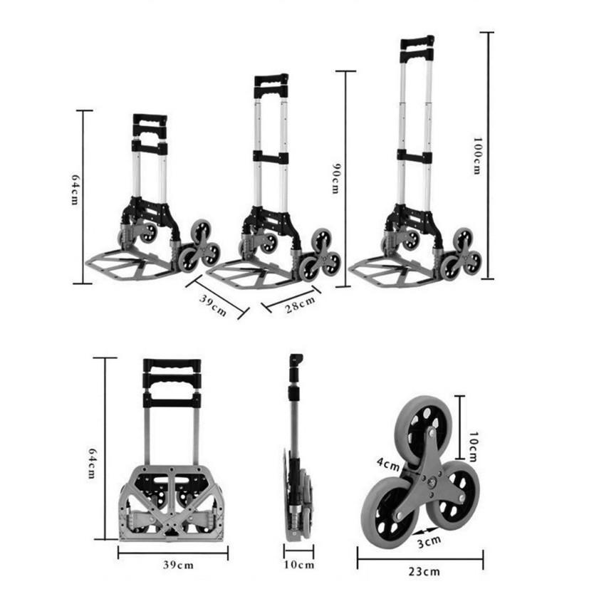 Xe Kéo đẩy Hàng Hóa 6 Bánh Leo Cầu Thang