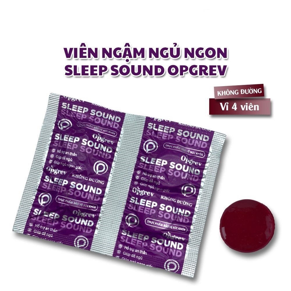 Viên ngậm Sleep Sound Opgrev hỗ trợ mất ngủ, giúp ngủ ngon giấc - 4 Viên