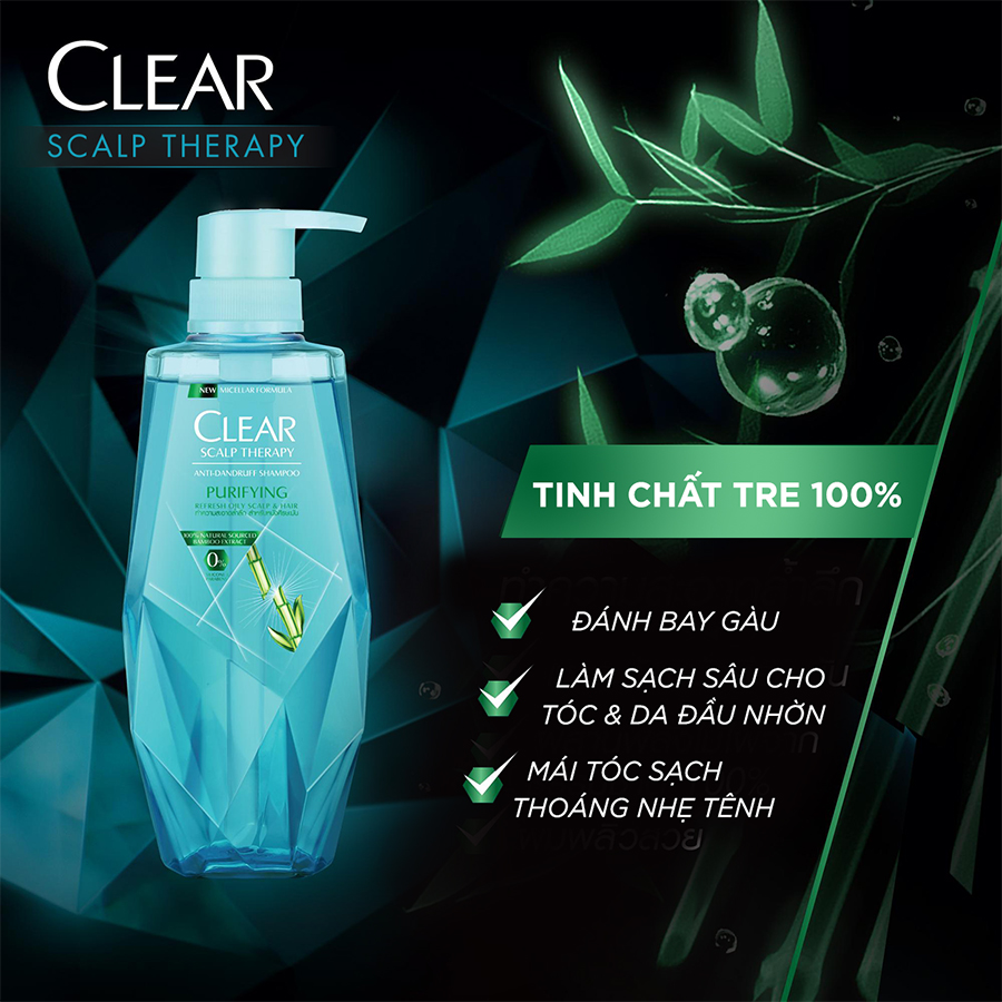 Dầu Xả Clear Làm Sạch Da Đầu Nhờn Và Ngăn Gàu (380ml)