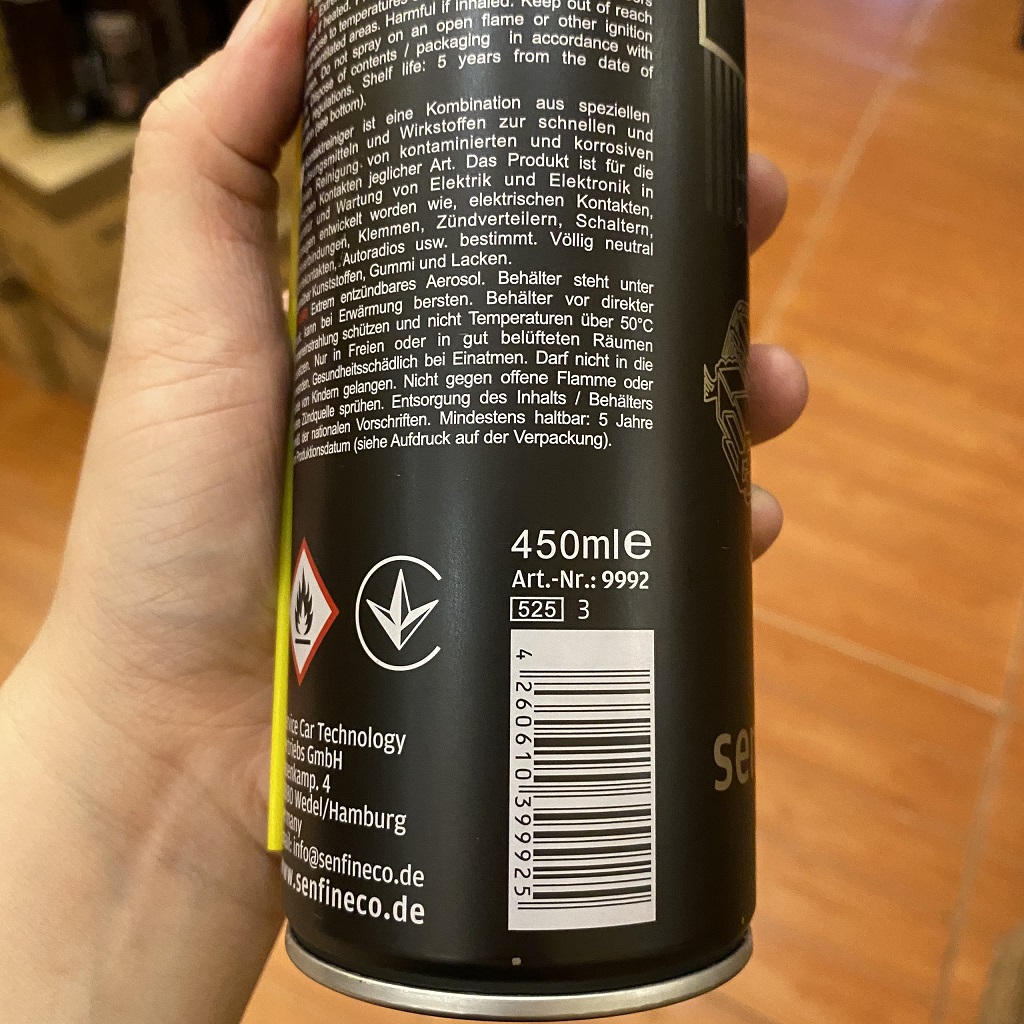 Chai Xịt Vệ Sinh Mạch Điện Senfineco Contact Cleaner 9992