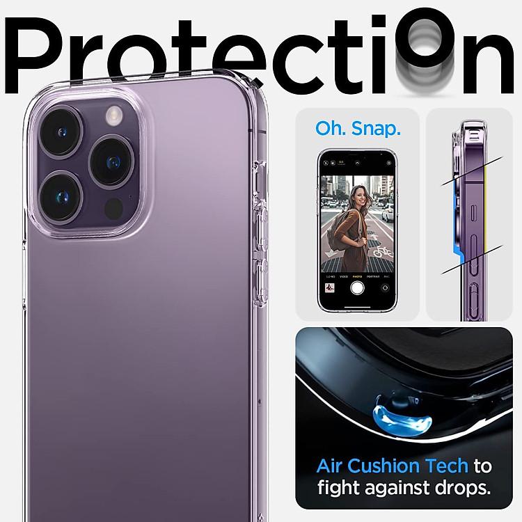 Ốp lưng chống sốc trong suốt cho iPhone 14 / 14 Plus / 14 Pro / 14 Pro Max hiệu Memumi Crystal Clear Case