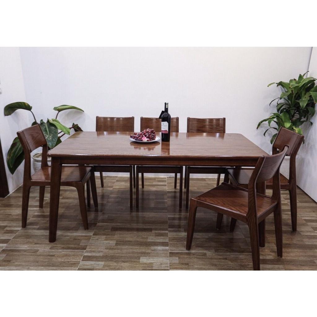 Bàn Ăn Gỗ Sồi 6 Ghế