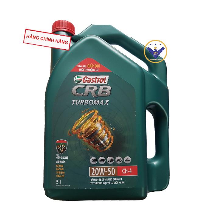 COMBO 2 Dầu nhớt ô tô Castrol CRB Turbomax 20W-50 can 5L API CH-4