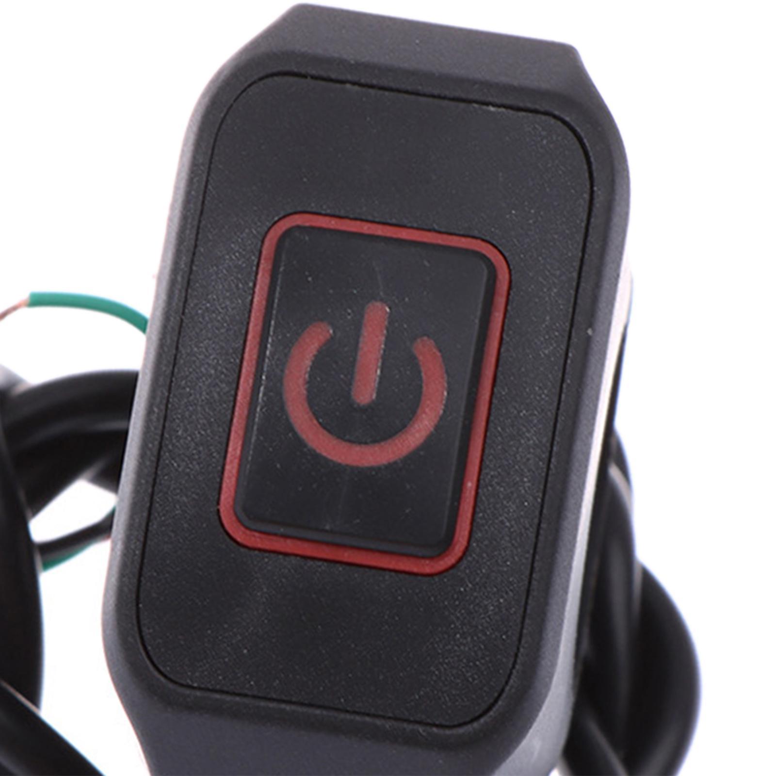 Motorbike Switch Handlebar Mount Modified Red Light