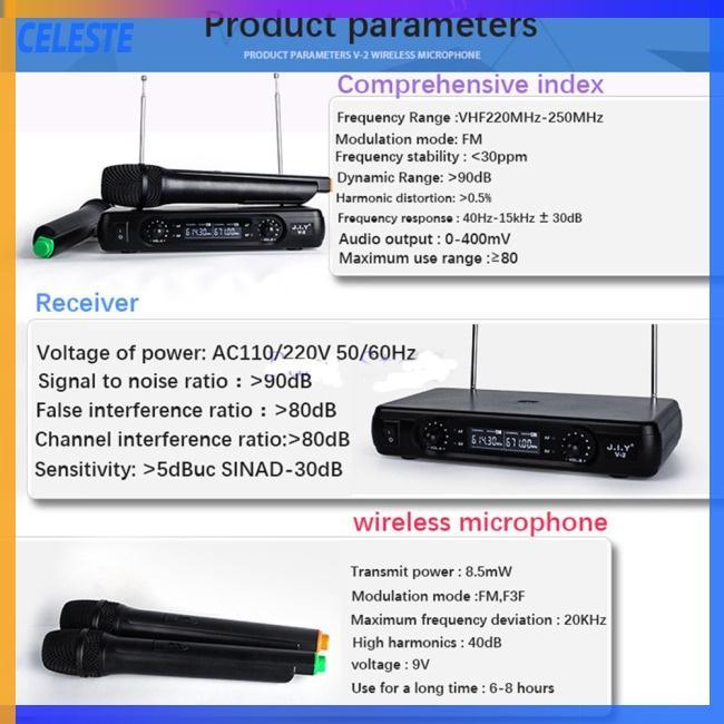 Bộ Micro Hát Karaoke Không Dây Chuyên Nghiệp Có Màn Hình LCD