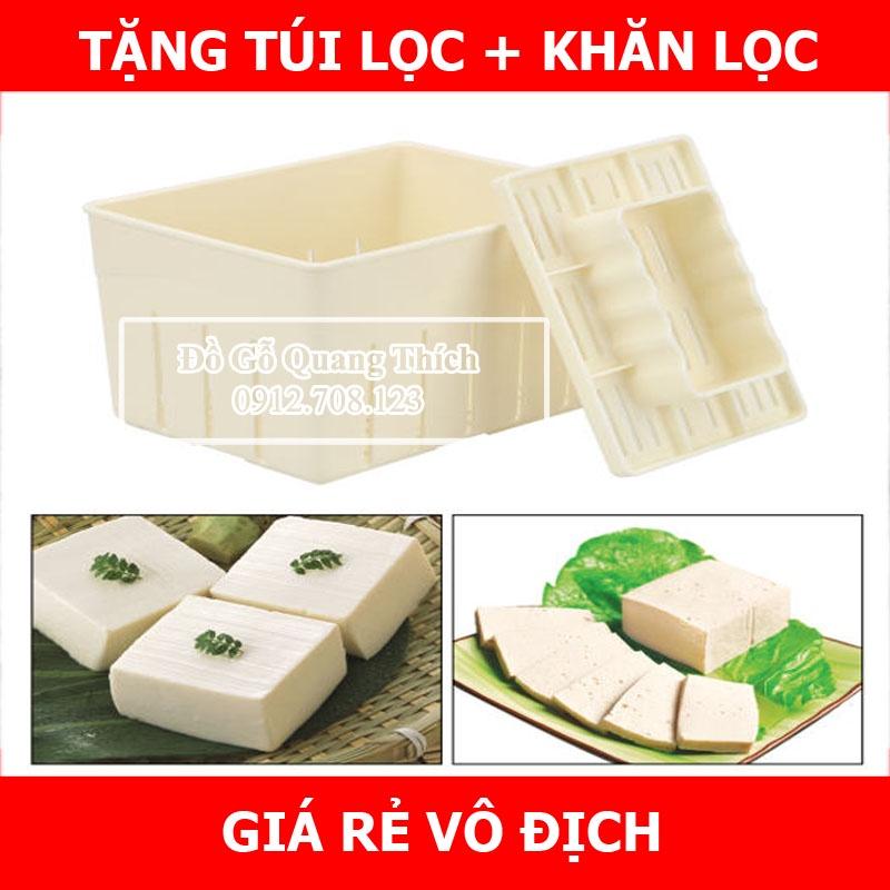 Khuôn làm đậu phụ, đậu hũ nhựa cao cấp AN TOÀN tặng túi lọc