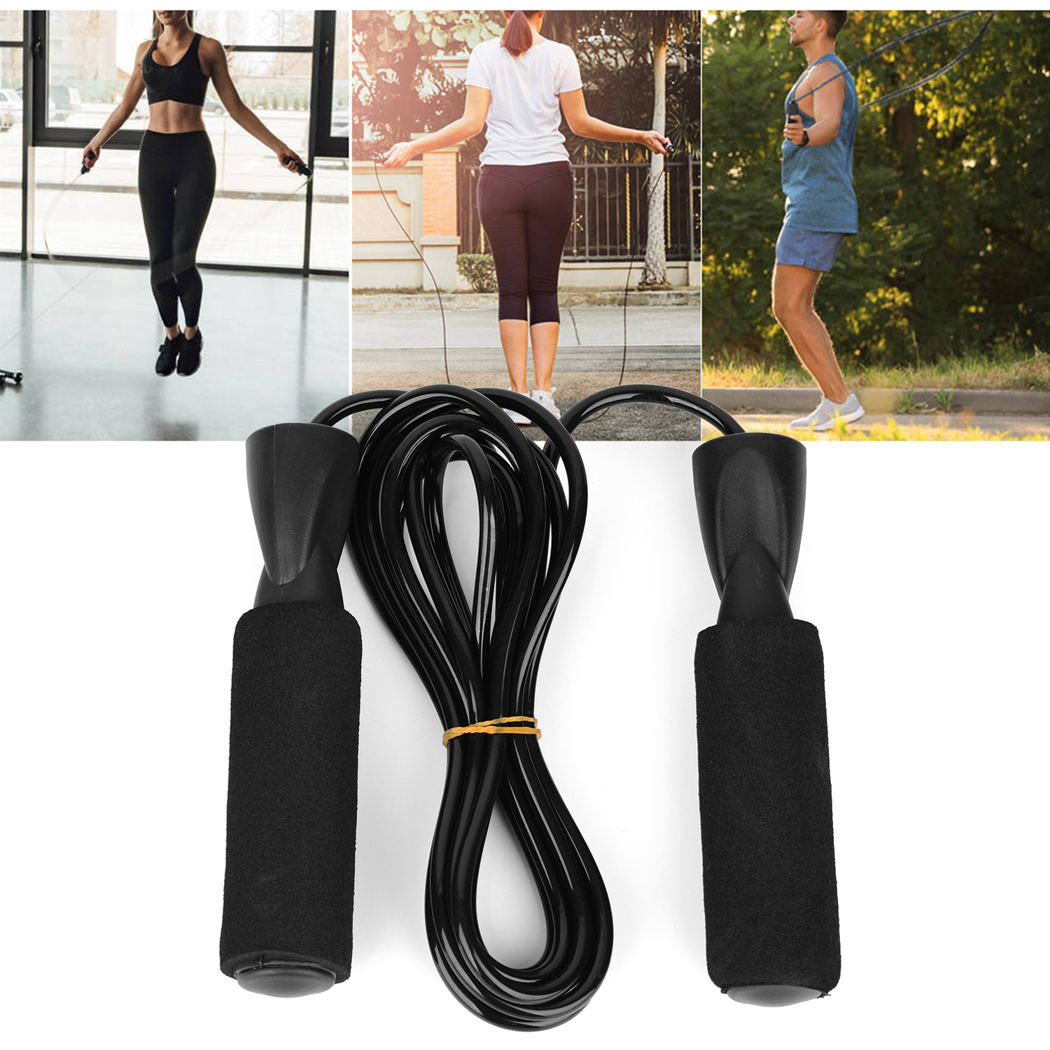 Bộ 8 dụng cụ con lăn tập bụng, dây nhảy, bánh xe lăn, đệm đầu gối ,thanh đĩa cho tập luyện