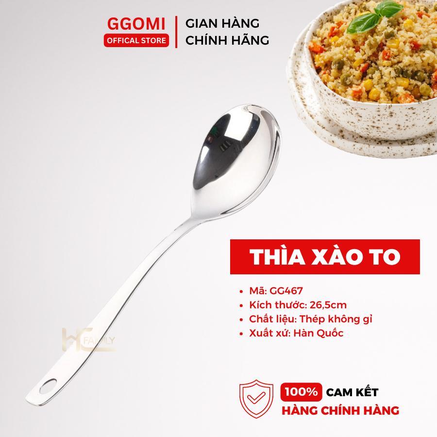 Thìa xào nhỏ inox Ggomi GG467 bằng thép không gỉ an toàn sức khỏe