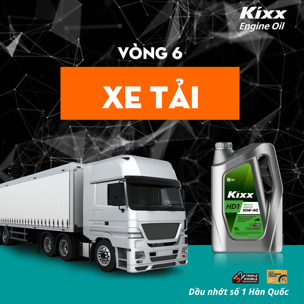 Nhớt Động Cơ Máy Dầu KIXX HD1 CI-4 E7 10W40 6L | Nhập khẩu Hàn Quốc