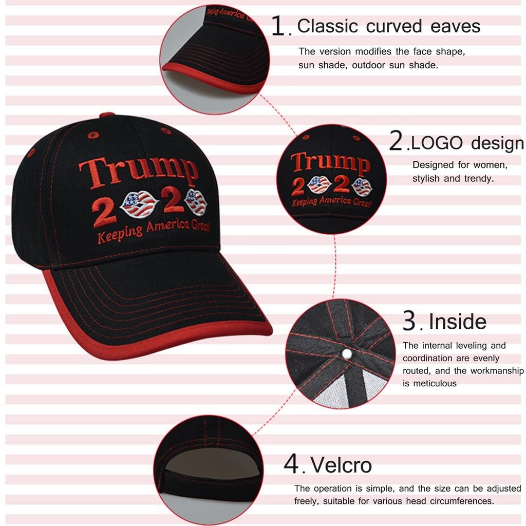 Women Baseball Hat Trump 2020 US Election Campaign Cap For Outdoor Camping Sunproof Hats For Adult