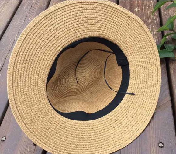 Mũ phớt cói rộng vành cho nam chống nắng chống uv phong cách Hàn, nón phớt nam thời trang màu vàng hung