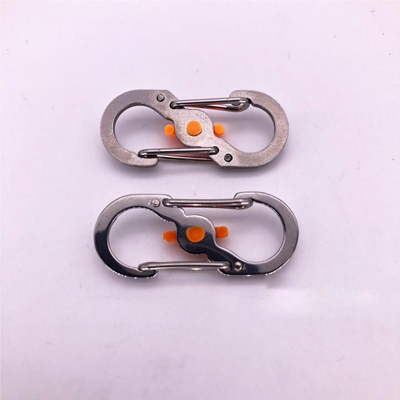 Móc Khóa Carabiner Chữ S Có Chốt Khoá Xoay