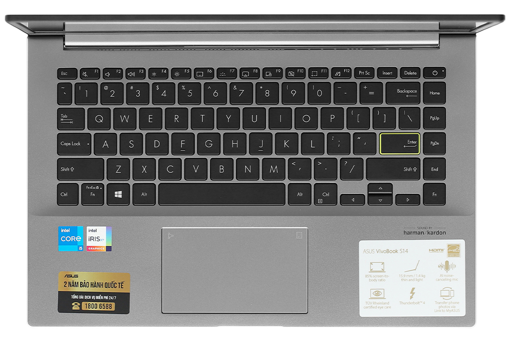 Laptop Asus S433EA i5 1135G7/8GB/512GB/14&quot;F/Win11/(AM2307W)/Đen - Hàng chính hãng