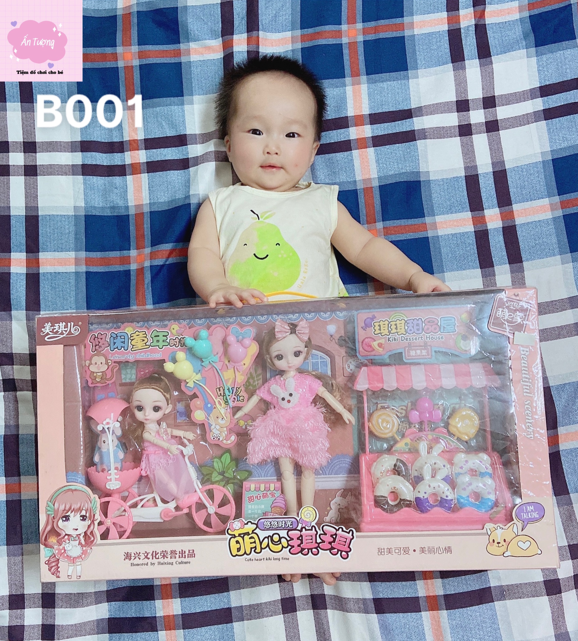 Đồ chơi bé gái - Đồ chơi búp bê- Hộp 2 bé búp bê Barbie, búp bê BJD khớp xoay xinh xắn kèm phụ kiện bóng bay,...