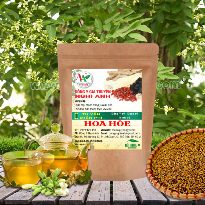 Trà hoa hòe sao vàng hạ thổ thơm ngon gói 1kg thanh lọc cơ thế tốt cho sức khỏe ổn định huyết áp