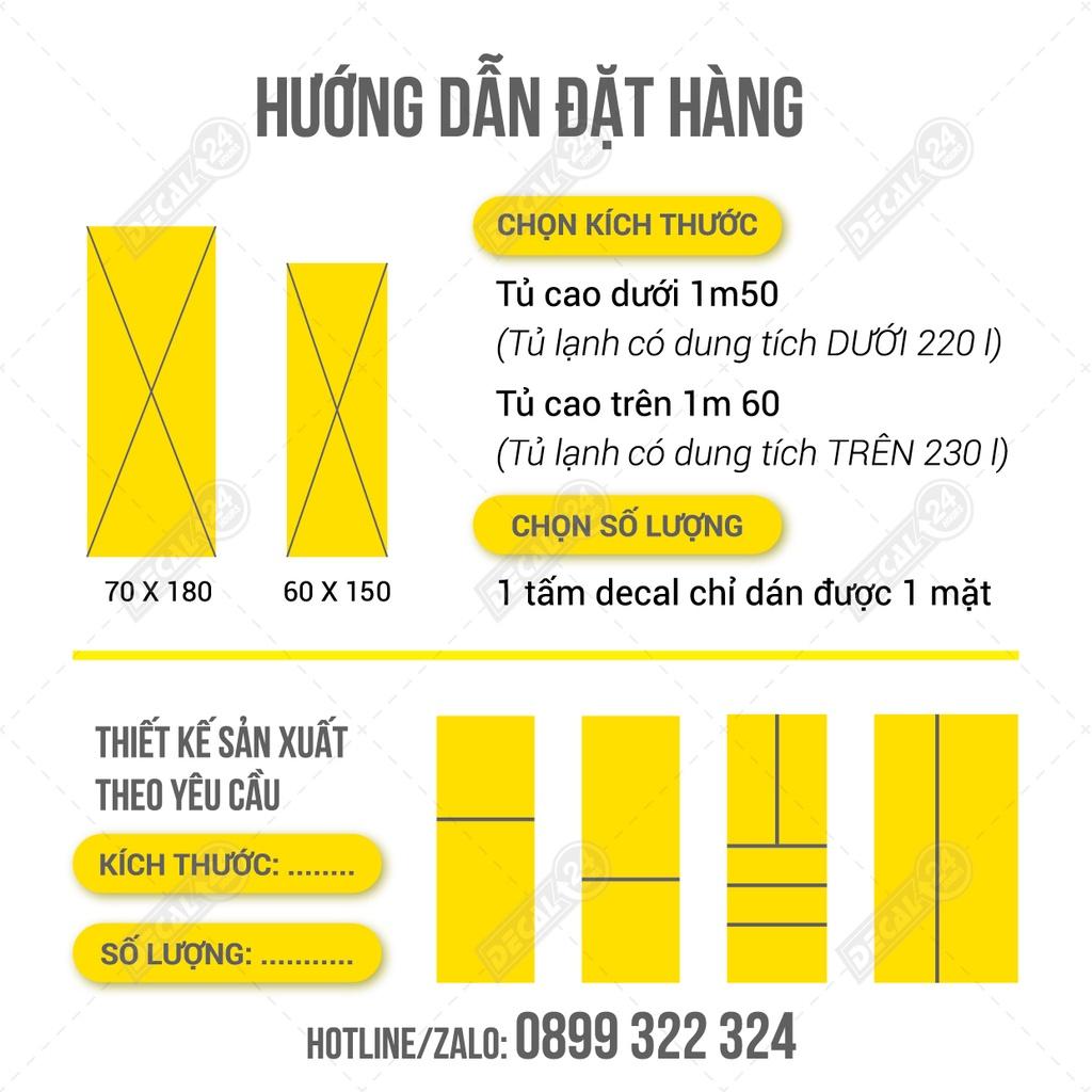 Decal dán tủ lạnh chất liệu cao cấp - Decal dán tủ lạnh họa tiết sang trọng - DTL-014