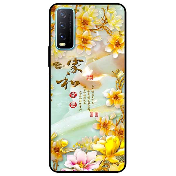 Ốp lưng dành cho Vivo Y20 - Y20s - Y12s mẫu Chữ Hoa Vàng