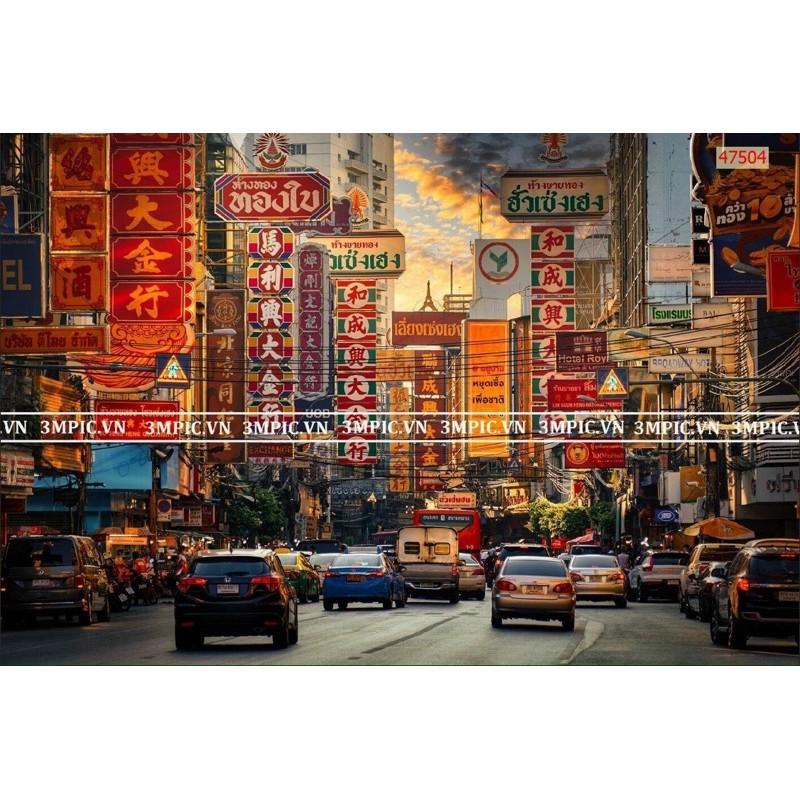 Tranh phong cảnh dán tường 3d KT 100x60 cm