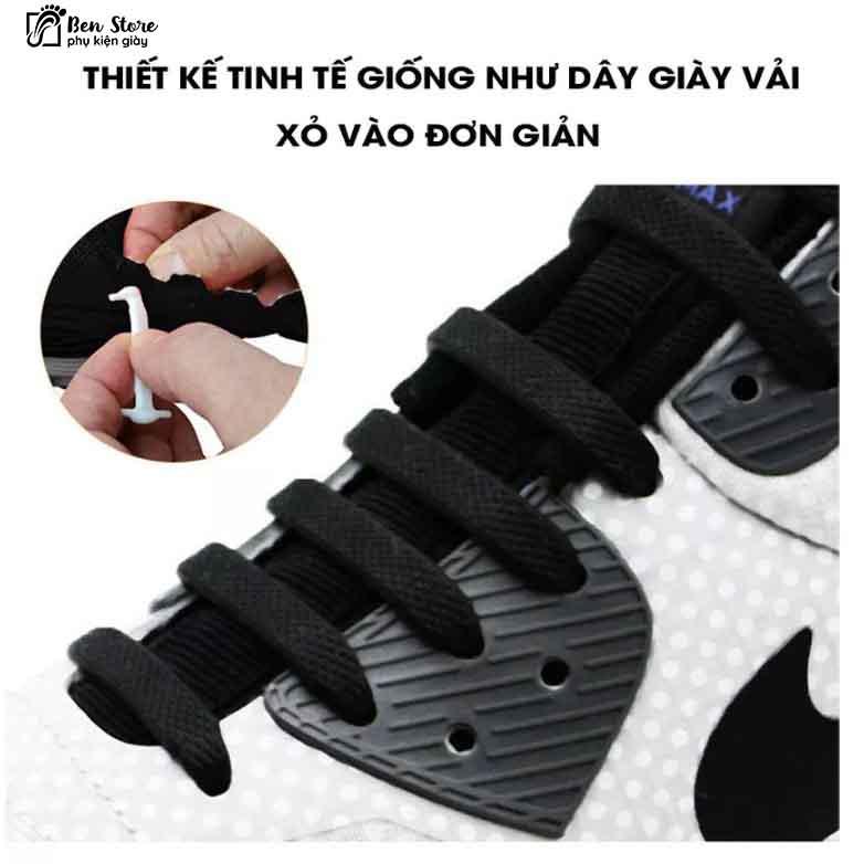 Dây Giày Đàn Hồi Dây Giày Cao Su Silicone, Giày Chạy Bộ Không Buộc Giày Thể Thao - Bộ 16 dây #day 81