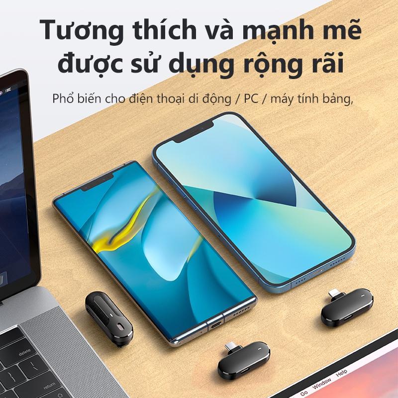 Hàng chính hãng Micrô Lavalier không dây Đài phát thanh HD đa năng cho điện thoại di động / máy tính bảng / máy tính