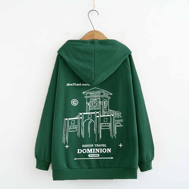 Áo hoodie nam nữ nỉ ngoại DOMINION ulzzang unisex cặp đôi hàn quốc dày mịn chống nắng hình in cá tính