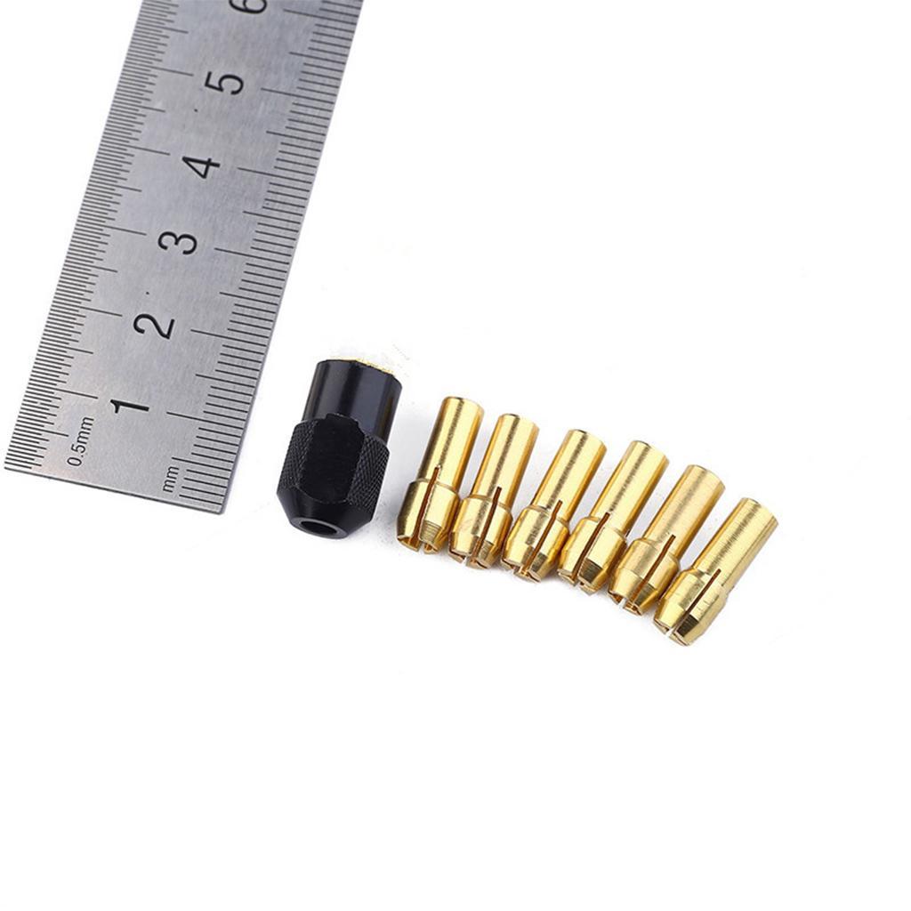 3-5pack Electric Drill Bit Collet Mini Twist Drill Tool Chuck Set + Brass Screw