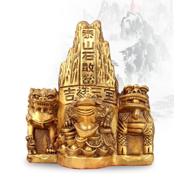 Tượng Đồng THÁI SƠN - TAM BẢO CÁT TƯỜNG - Vật phẩm phong thuỷ