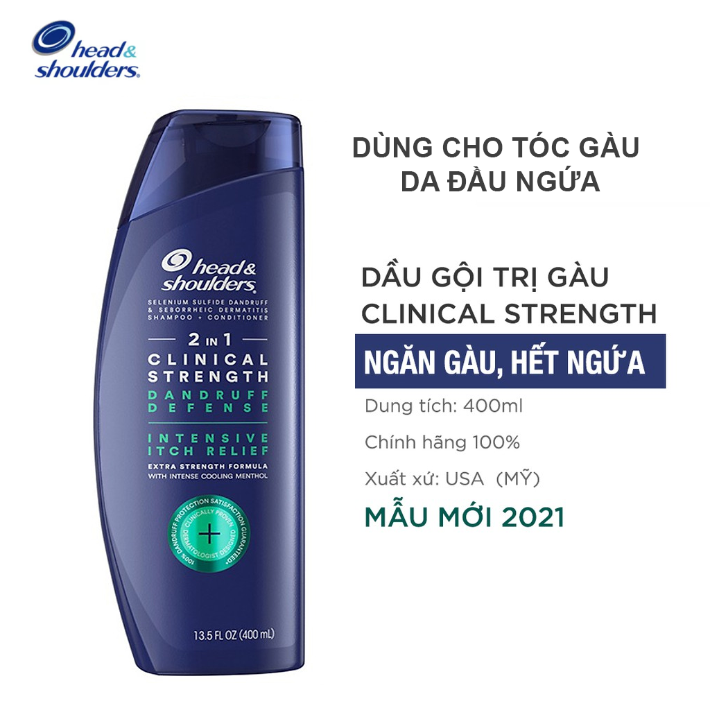 Dầu gội đầu Head &amp; Shoulders Clinical Strength USA 400ml/chai (Head Mỹ)