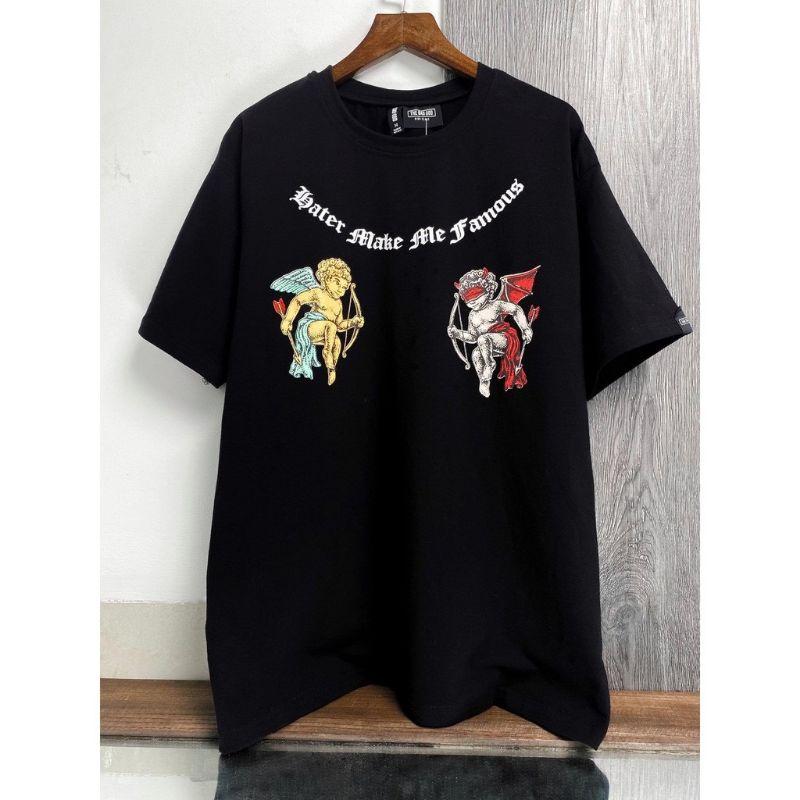 Áo thun unisex tay lỡ HATER THE BAD GOD vải dày mịn cực đẹp mẫu hot 2021