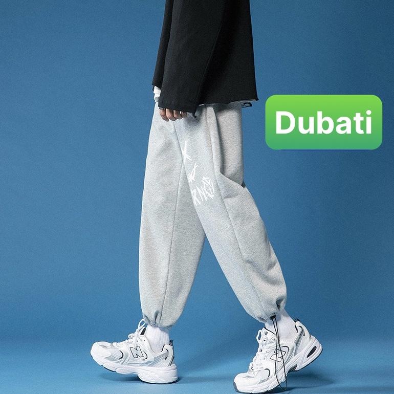 QUẦN JOGGER NAM NỮ UNISEX CHẤT NỈ DÀY DA CÁ ỐNG SUÔNG RỘNG IN HÌNH MẶT CƯỜI RÚT DÂY PHONG CÁCH HOT TREND MÙA HÈ - DUBA