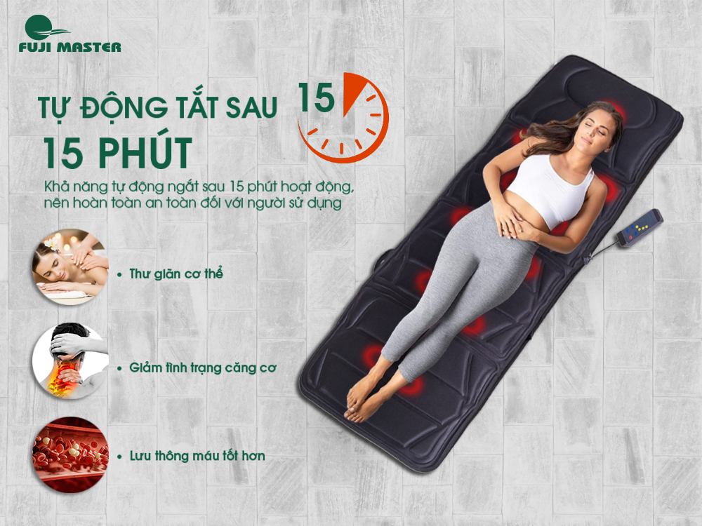 Nệm mát xa, nệm massage toàn thân Fuji Master FJM-2633 - Hàng chính hãng