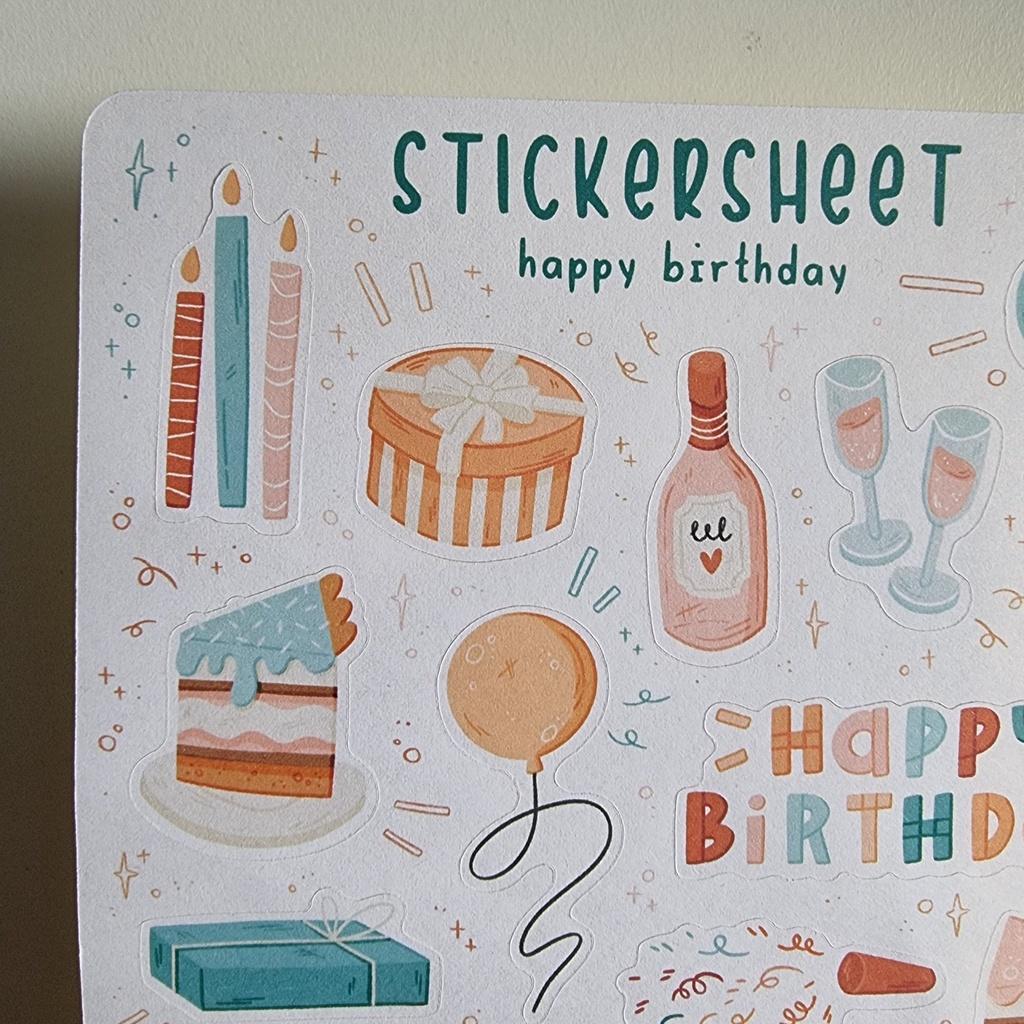 Sticker Sheet - Happy Birthday - Chuyên dán sổ | Bullet Journal Stickers, Party Sticker, Happy Sticker