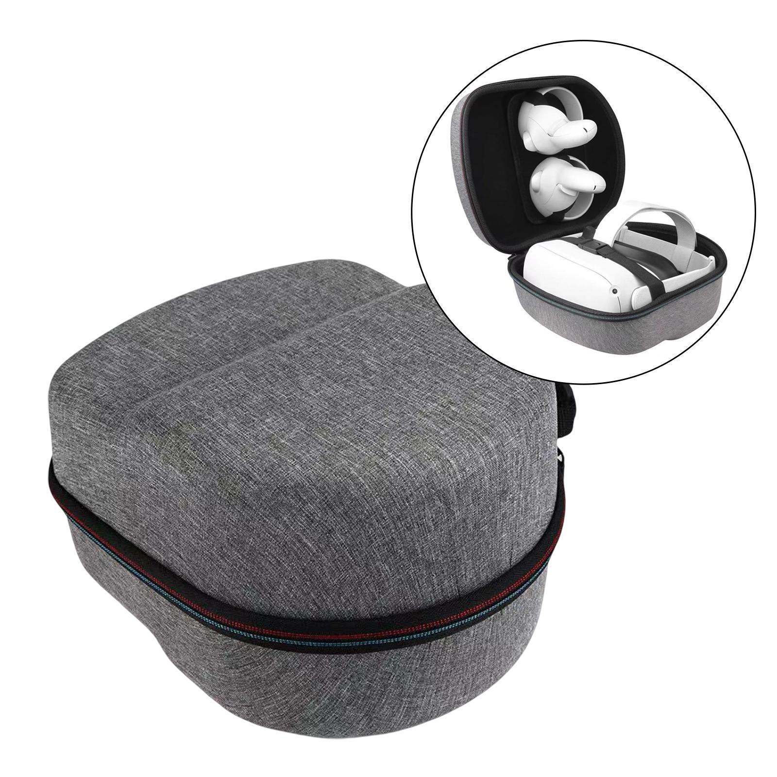 Carrying Case Waterproof Cover with Handle Shockproof with Double Zipper Storage Bag for Quest 2