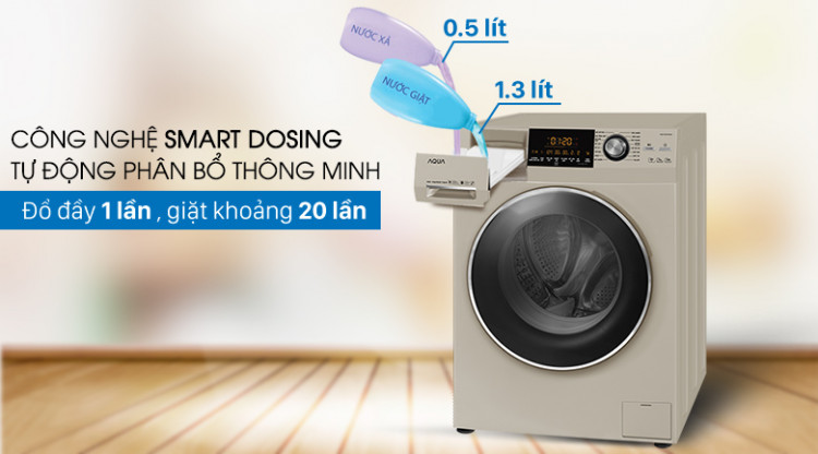 Smart Dosing - Máy giặt Aqua Inverter 8.5 kg AQD-DD850A (N2) Smart Dosing - Máy giặt Aqua Inverter 8.5 kg AQD-DD850A (N2)