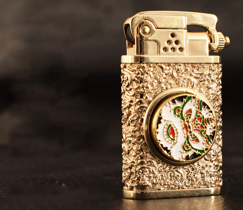 Vỏ Hột Quẹt Bật Lửa Xăng Đá Zorro Z602-105 Họa Tiết Vòng Xoáy Roulette Kỳ Lân Cực Độc