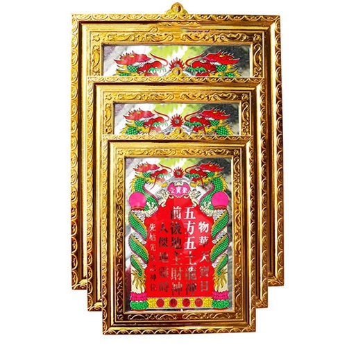 Bài vị Thần Tài Thổ Địa vàng thường
