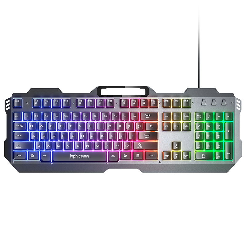 Bộ Combo bàn phím và chuột chơi game Inphic V680-V620 phím cơ có đèn nền siêu đẹp RGB hỗ trợ 4000DPI - Hàng chính hãng