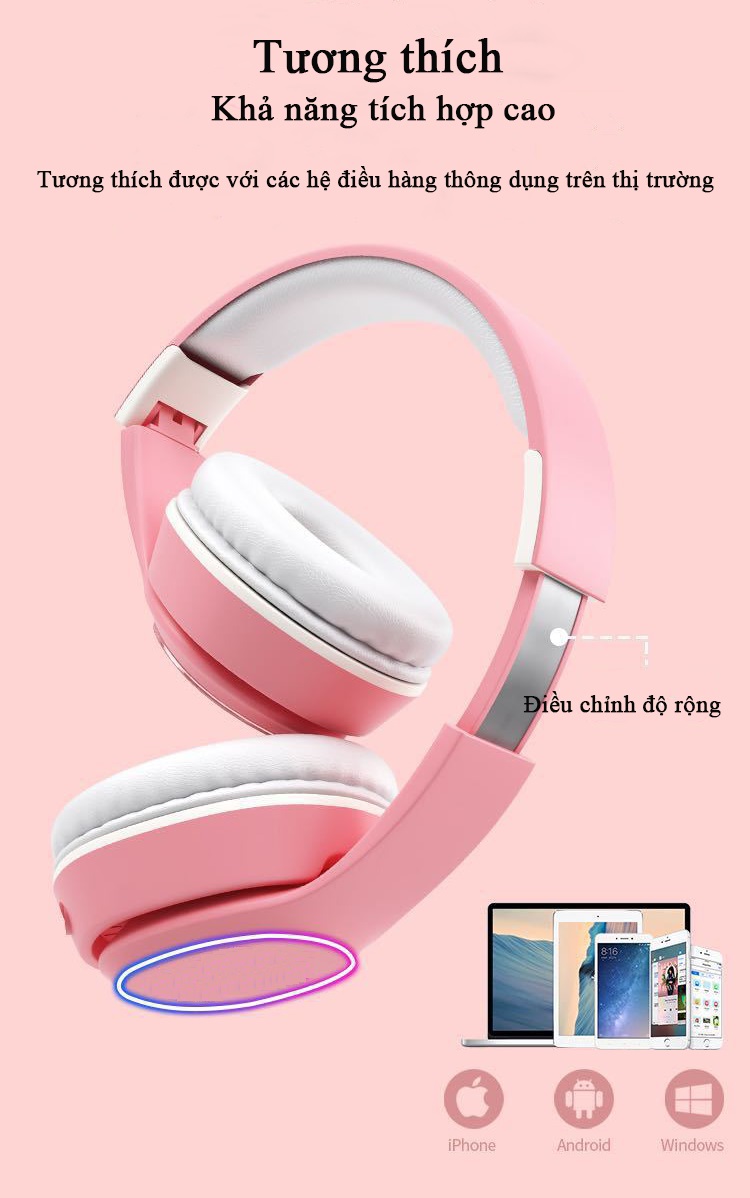 Tai Nghe Bluetooth️ Chụp Tai Dung Lượng Pin Lớn Thiết Kế Nhỏ Gọn, Độc Đáo K6131