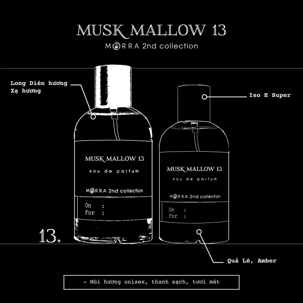 Nước Hoa Nam Nữ Morra Musk Mallow 13 Chai 100ml Hương Thơm Thuần Khiết, Tinh Tế, Bí Ẩn  - Dạng Xịt